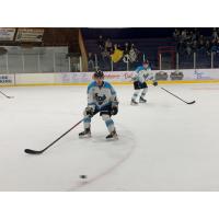 Zach Cine (#4) and Chris Kernan (#11) of the Wisconsin Windigo kill a penalty