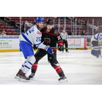 Wichita Thunder's Sam Sternschein And Rapid City Rush's Lucas Feuk In Action