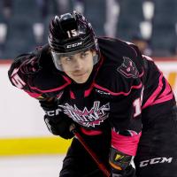 Forward Maxim Muranov with the Calgary Hitmen