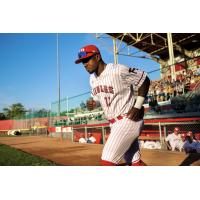 Outfielder Canice Ejoh with the Trois-Rivieres Aigles