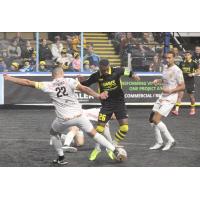 Milwaukee Wave's Ian Bennett versus Baltimore Blast's Juan Pereira