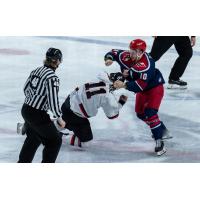 Allen Americans left wing Will Gavin (right) in a fight