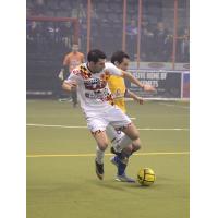Tony Donatelli of the Baltimore Blast Battles for Possession vs. the Missouri Comets
